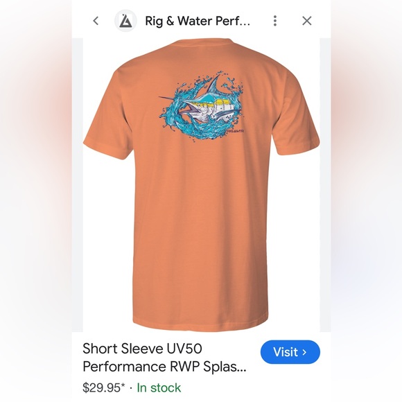 💕5/$15 Rigawtr Short Sleeve Pocket Tee - Charcoal with Yellow Logo, NEW UV 50 - Picture 5 of 5